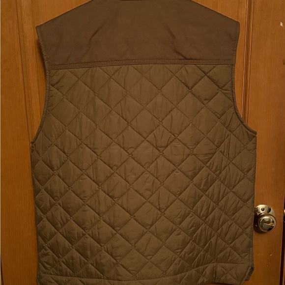 Men's Quilted Green/Brown Vest - Picture 2 of 5